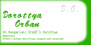 dorottya orban business card
